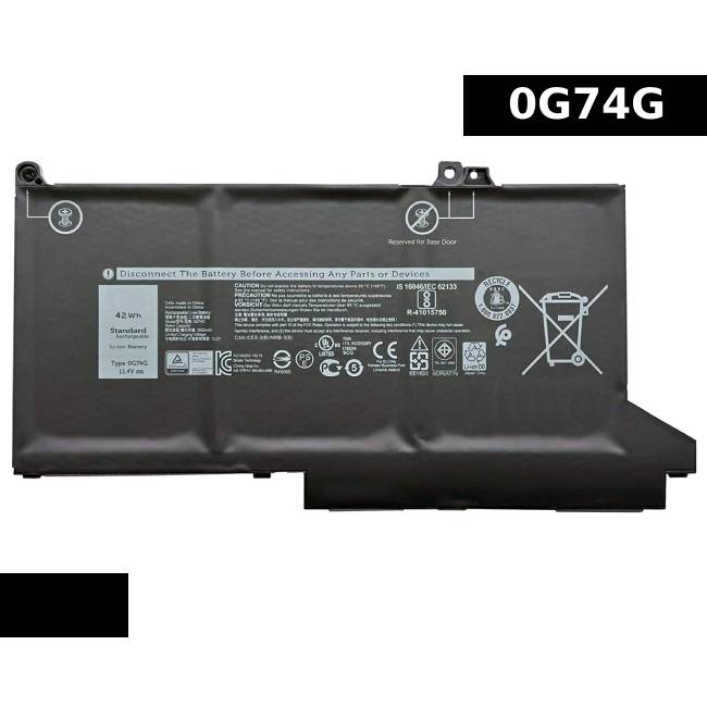 Dell Latitude 14 7400 13 7300 5300 5310 0G74G 42Wh Laptop Battery